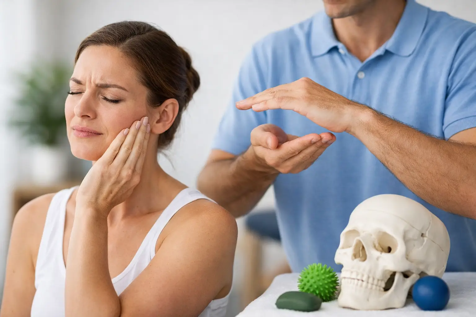 Kieferschmerzen: Physiotherapie Übungen richtig