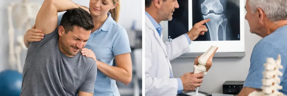 Physiotherapie oder Orthopädie bei Bewegungsschmerzen