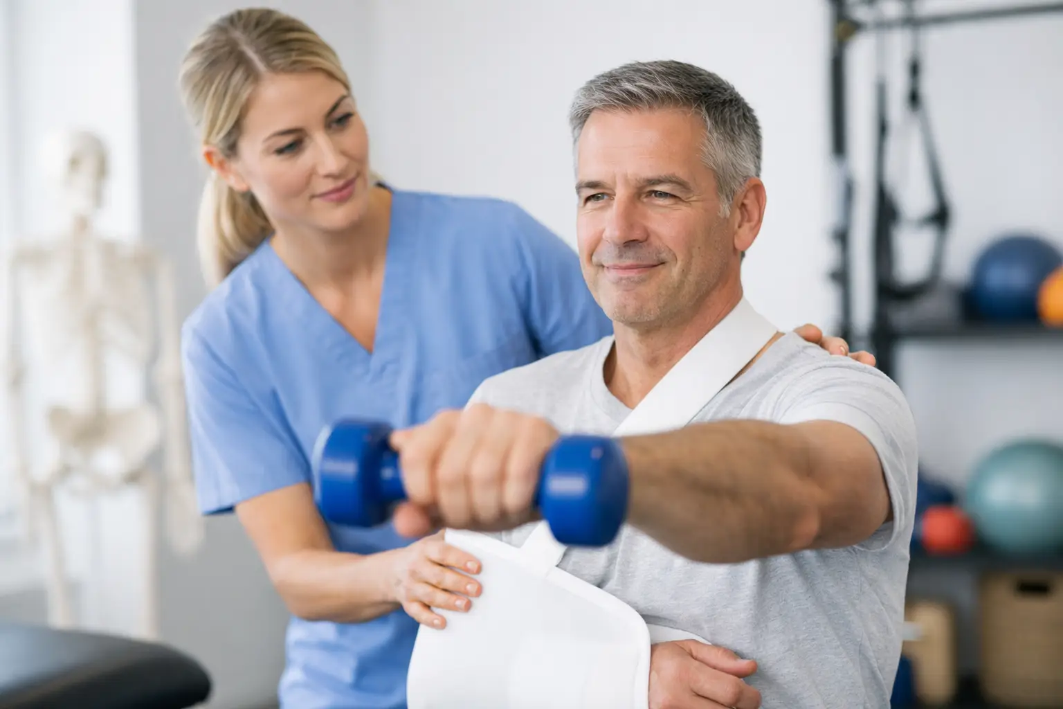 Rehabilitation nach Schulteroperation mit Plan