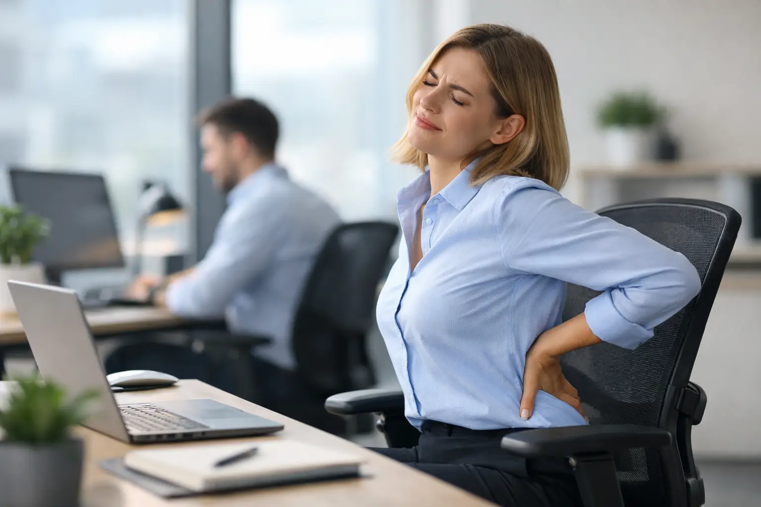 Rückenbeschwerden im Büro vorbeugen