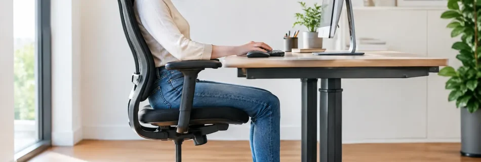 Arbeitsplatz ergonomisch rückenschonend einrichten