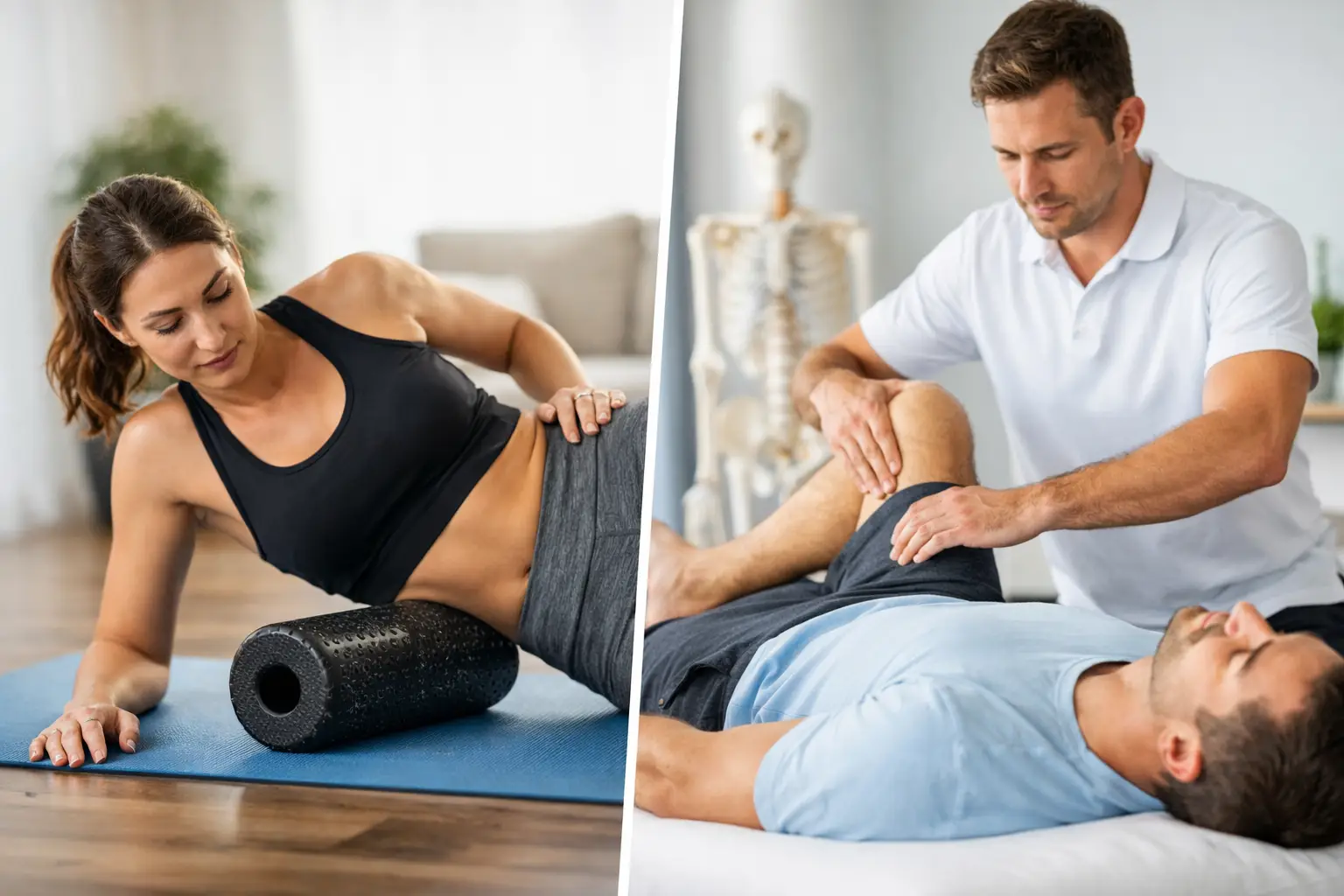 Faszienrolle oder Physiotherapie bei Schmerzen?