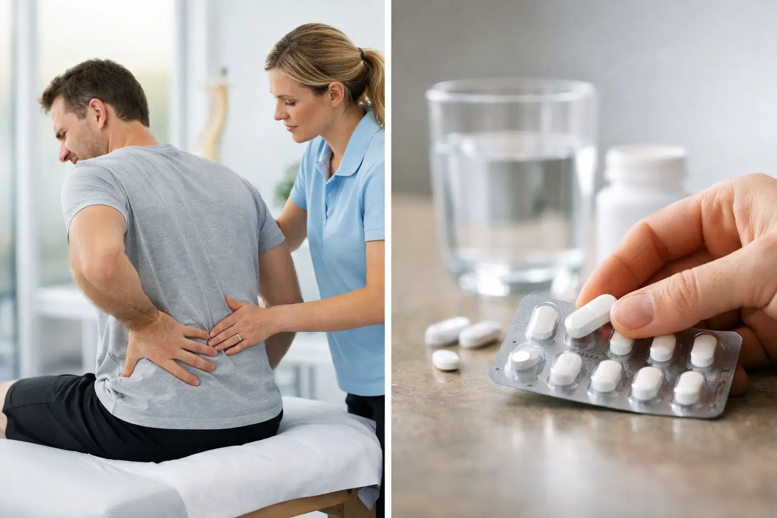 Physiotherapie oder Schmerzmittel bei Rückenschmerz?